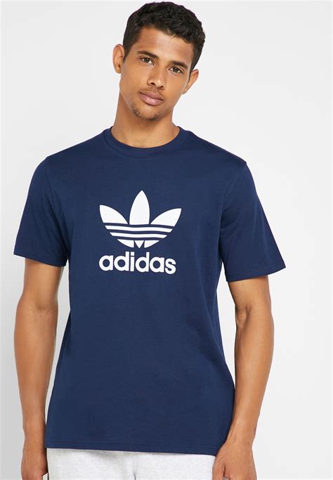 adidas trefoil tee men